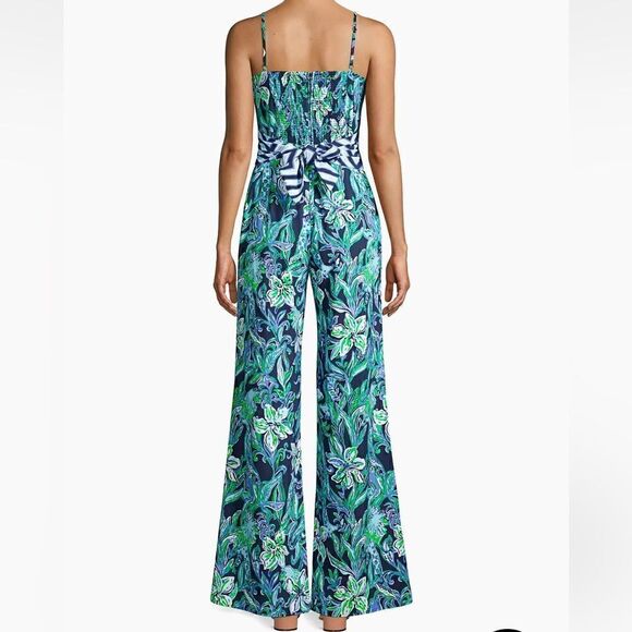 Lilly Pulitzer Nila Jumpsuit Take It Or Leaf It Engineered - Picture 11 of 11